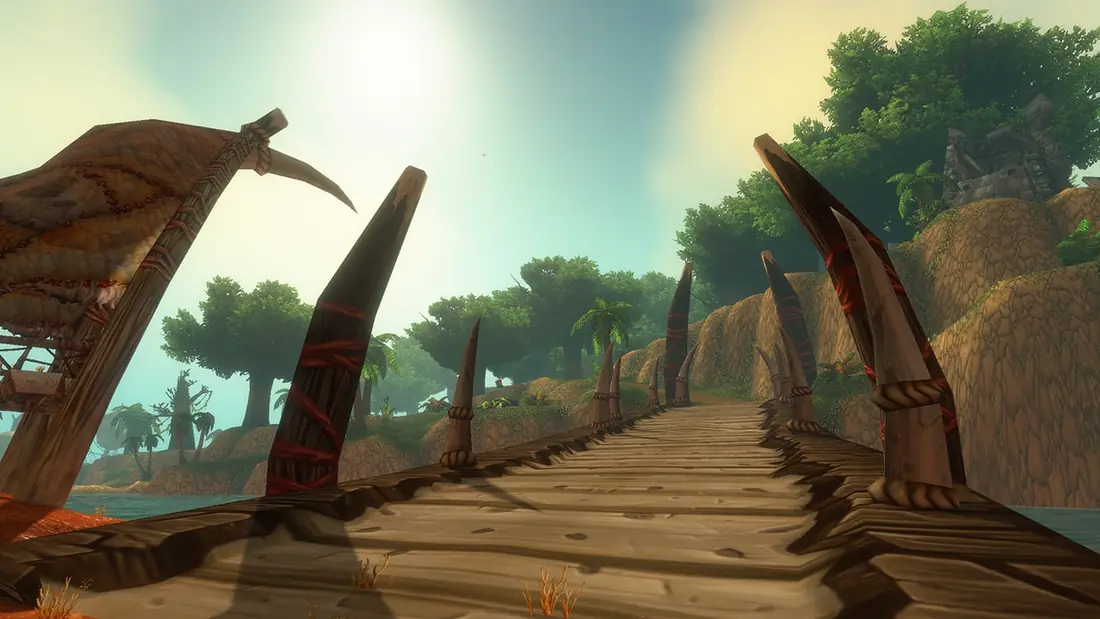 A jungle bridge on the Darkspear Islands